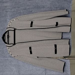 COPY - Talbots black and white sweater blazer